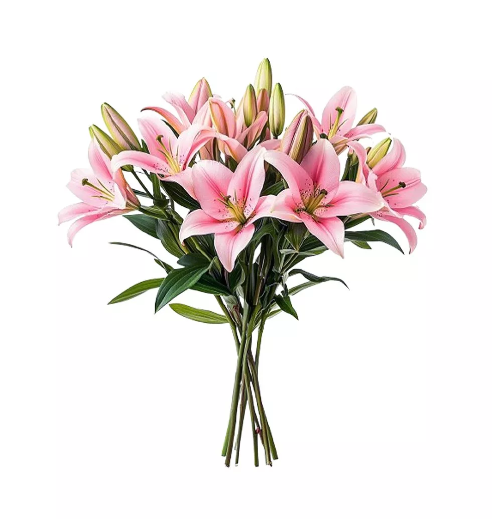 Blissful Pink Lily Bouquet