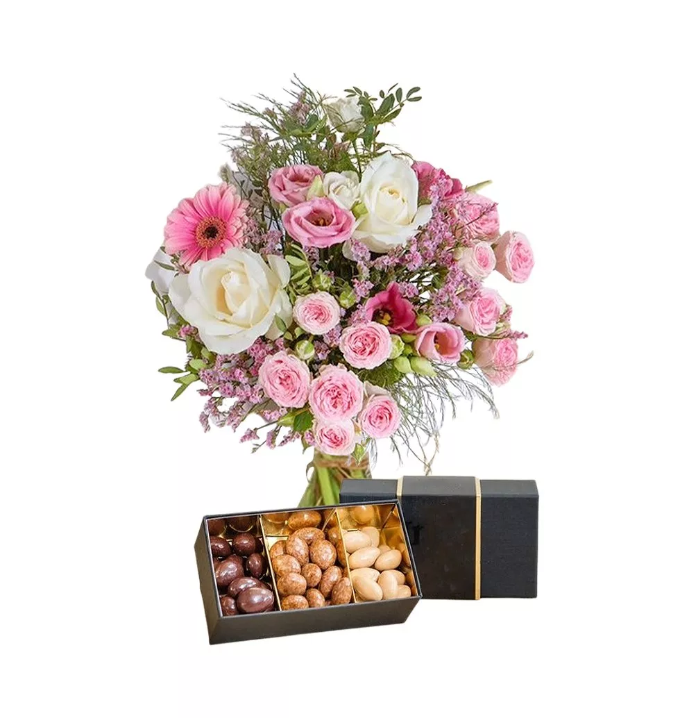 Elegant Roses & Almonds Trio Gift