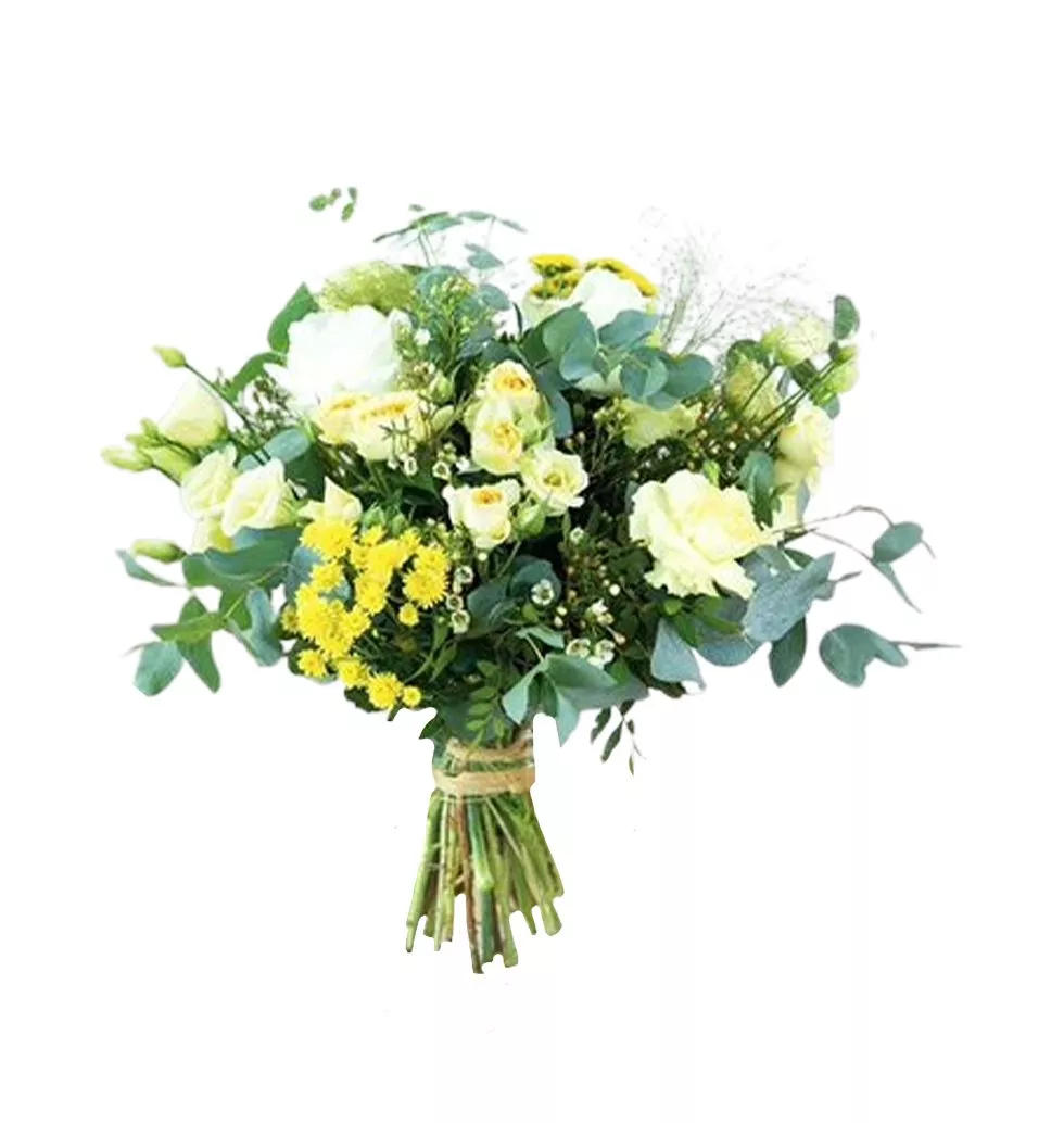 Serene White & Yellow Bouquet