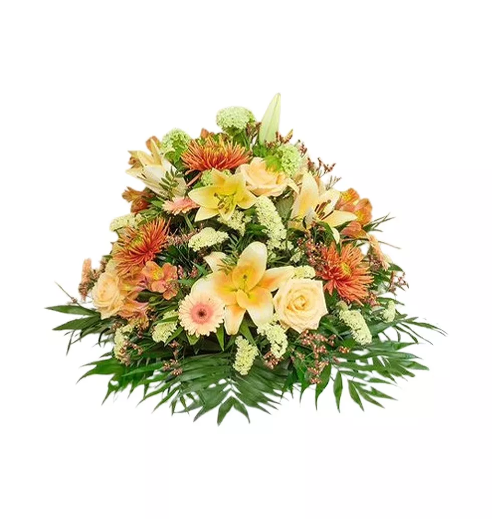 Orange & Salmon Floral Serenity Tribute