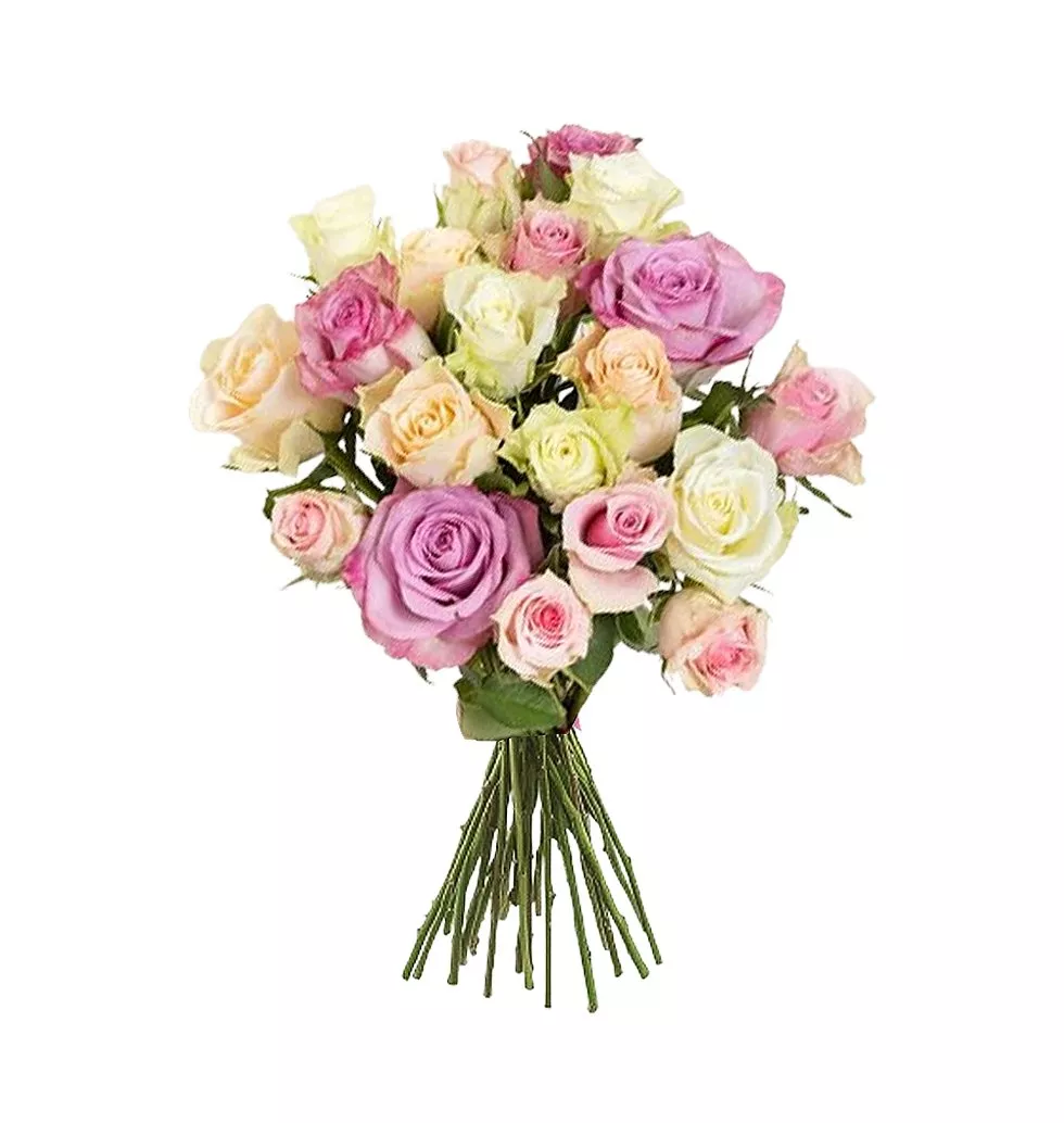 Vibrant Multicolor Annaba Rose Bouquet