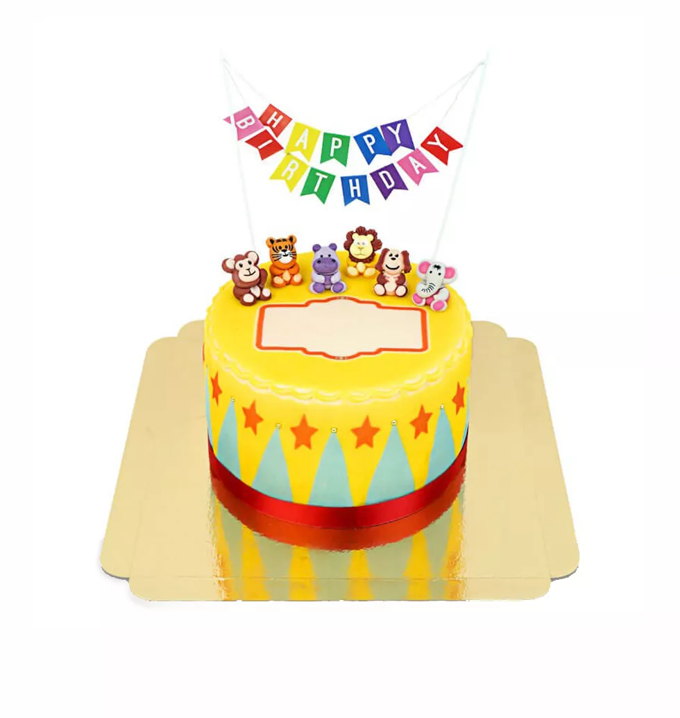 Joyful Circus Cake for Kids’ Parties