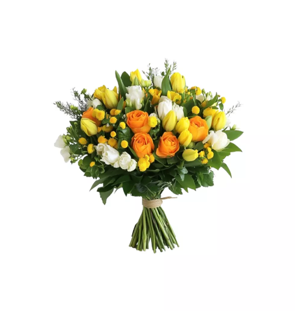 Golden Petal Symphony Bouquet