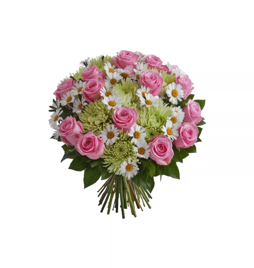 Delightful Pink and White Floral Display