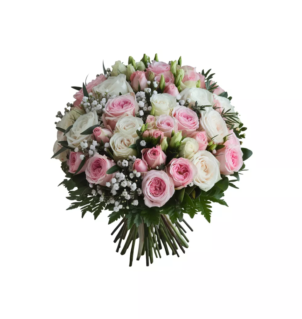 Sweet Elegance of Ranunculus and Roses Bouquet