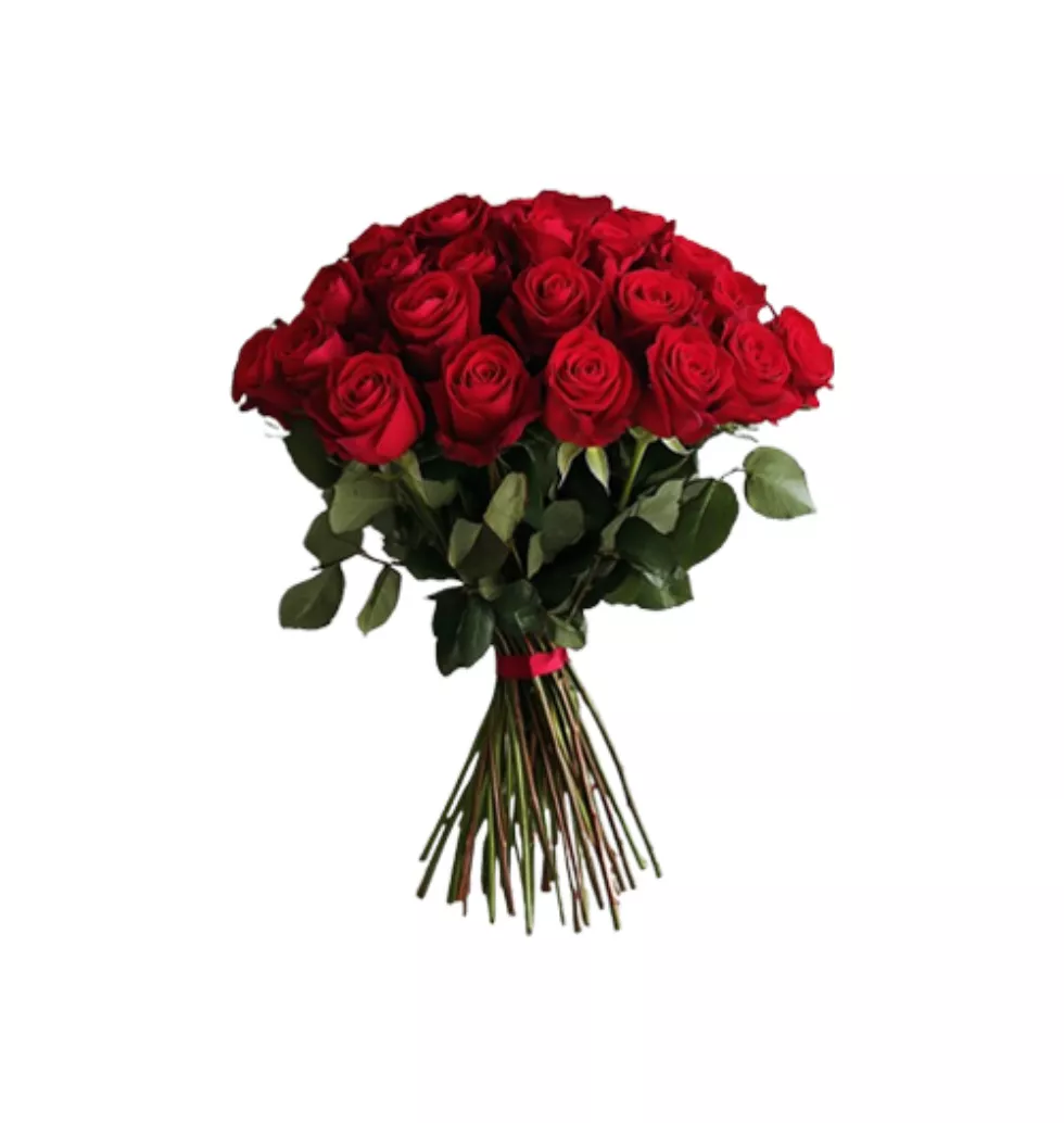 Forever in Bloom Of Red Roses Bouquet