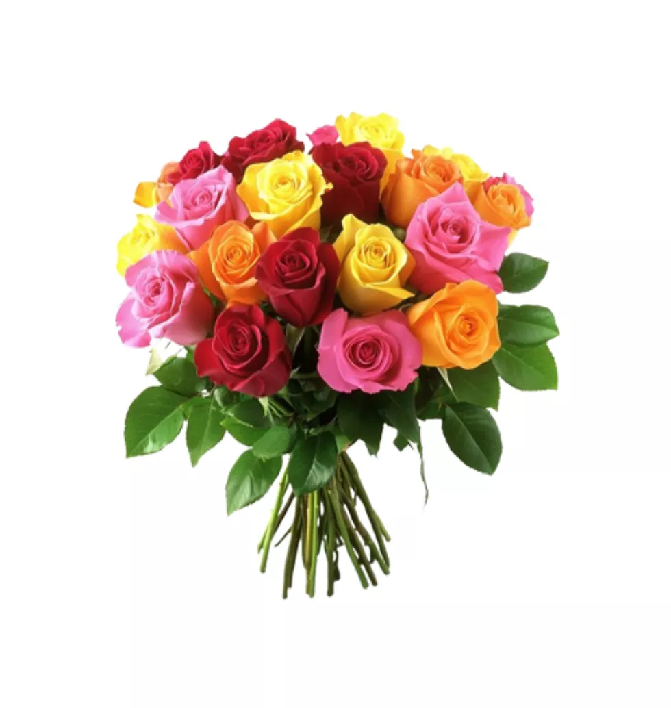 Color Splash Rose Bouquet