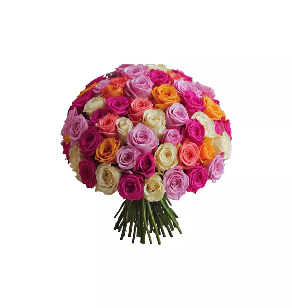 100 Shades of Love Roses Bouquet